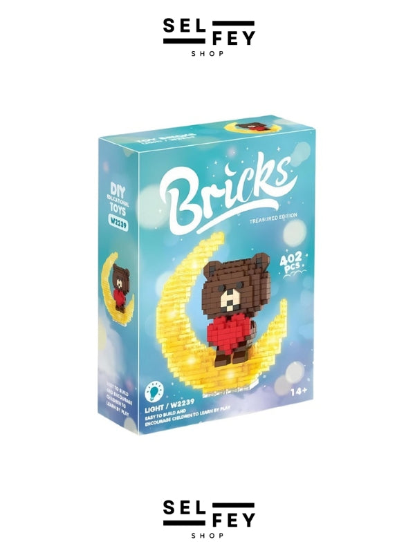 Lego Model Bubu Bear Moon Gece Lambası Mini Figür