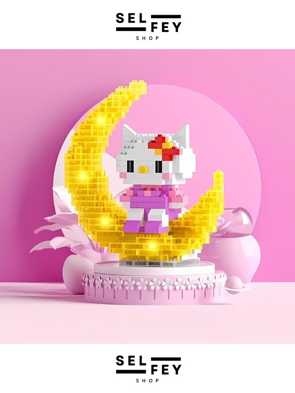 Lego Model Hello Kitty Moon Gece Lambası Mini Figür
