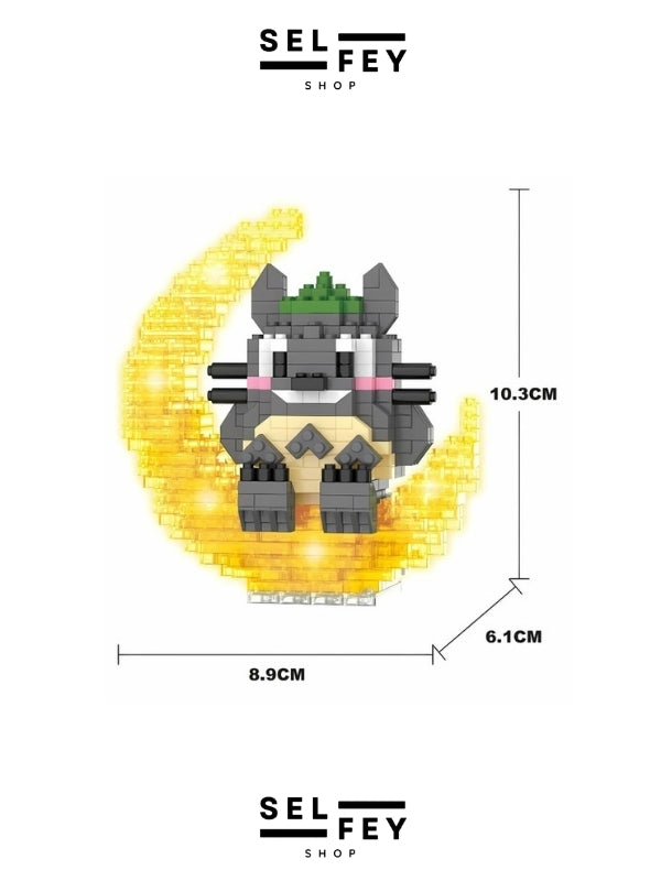 Lego Model Smile Kitten Moon Gece Lambası Mini Figür