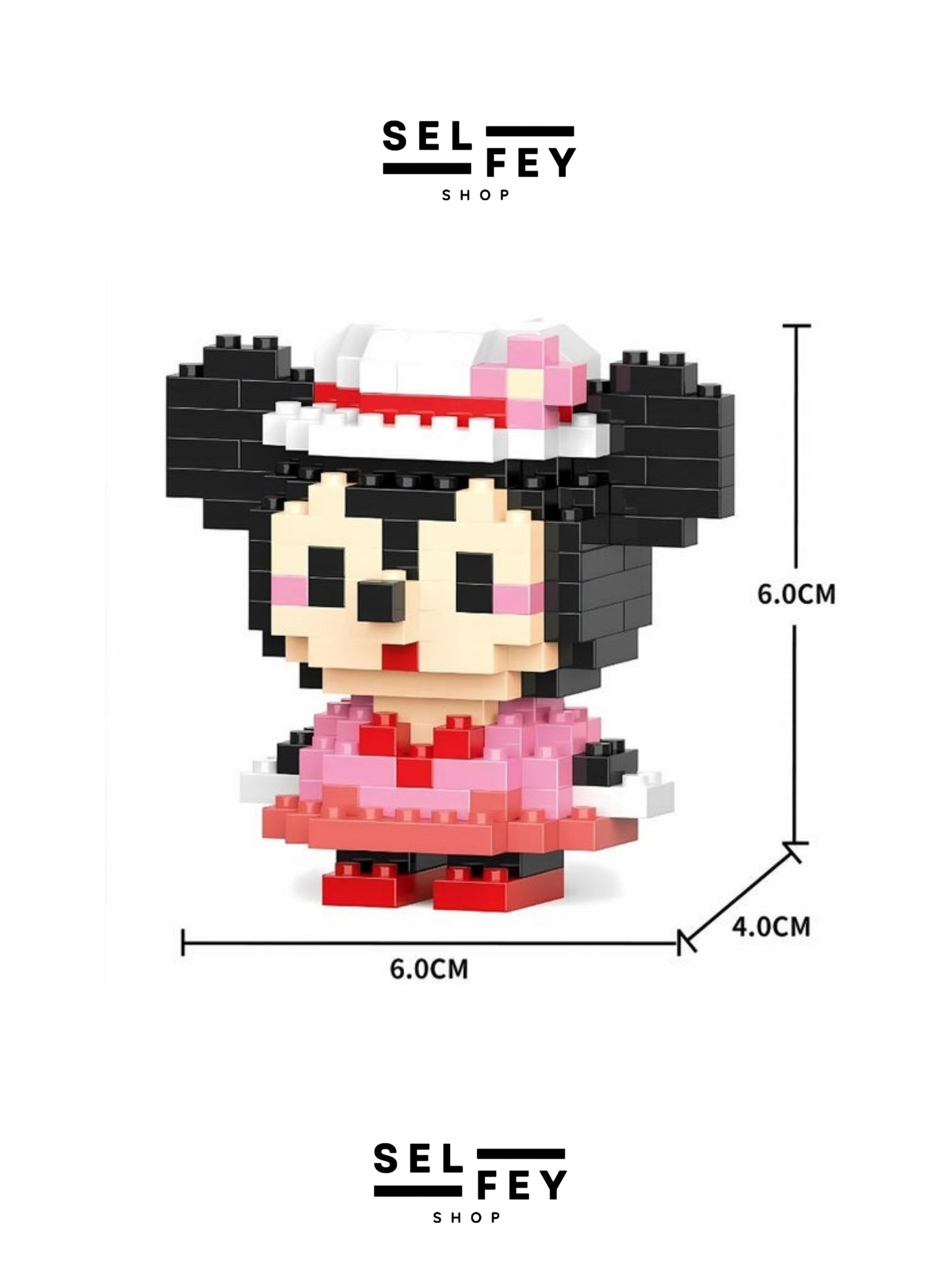 Lego Model Minnie Mouse Mini Figür