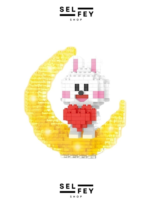 Lego Model Cocoa Rabbit Moon Gece Lambası Mini Figür