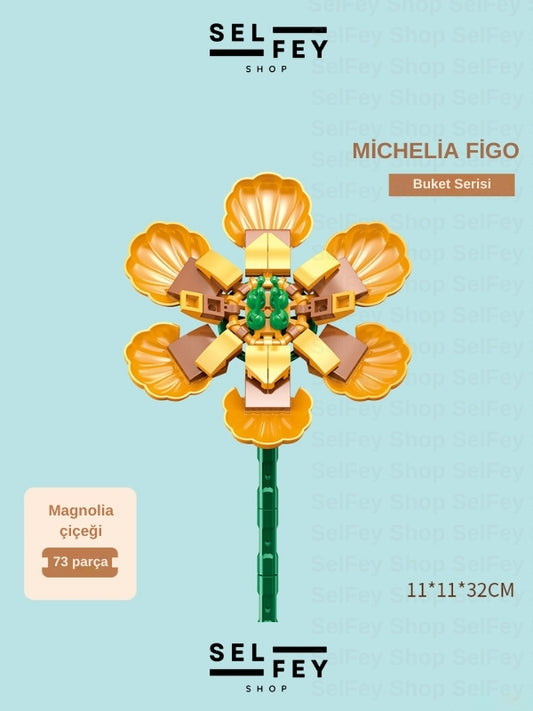 Lego Model Mangolia Çiçeği Blok Çiçek