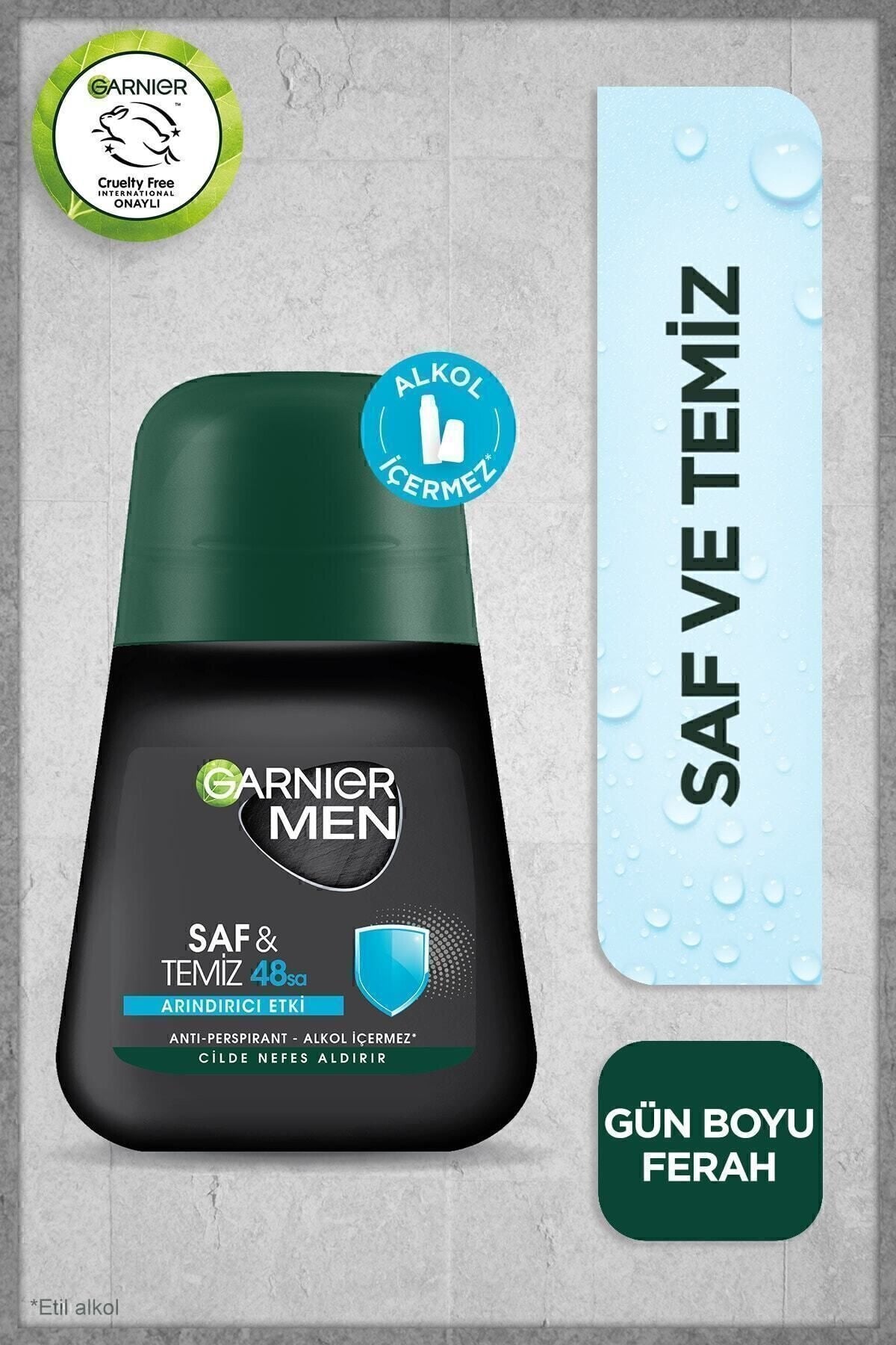 Garnier Men 48h Saf Ve Temiz Roll-on 50 ml X 3 Adet