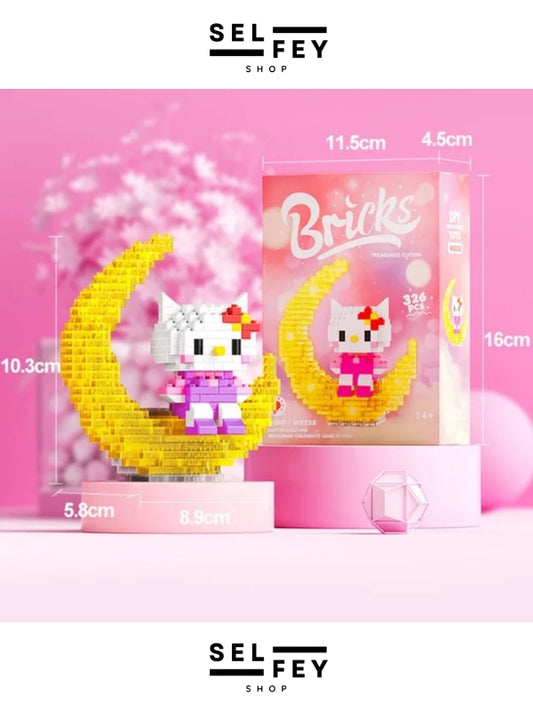 Lego Model Hello Kitty Moon Gece Lambası Mini Figür