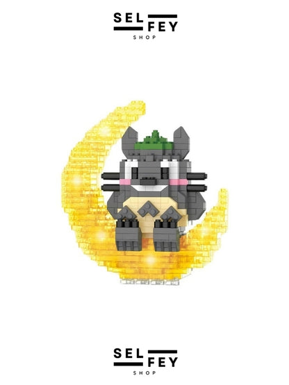 Lego Model Smile Kitten Moon Gece Lambası Mini Figür
