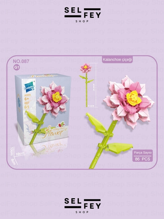 Lego Model Kalanchoe Çiçeği Blok Çiçek