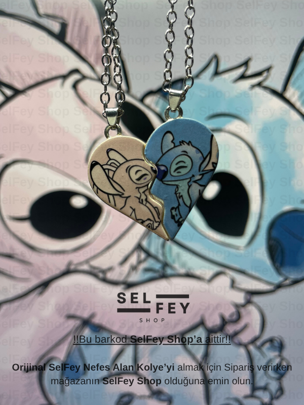 Stitch & Angel Manyetik Kolye Çiftli