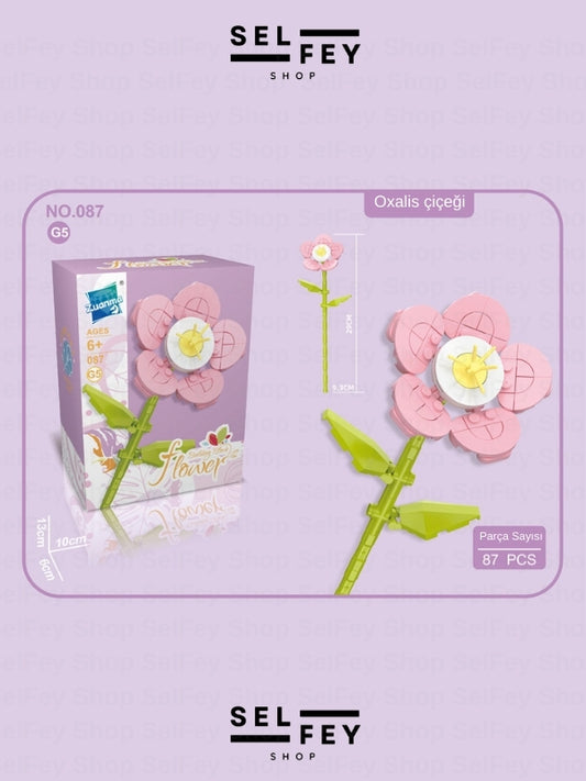 Lego Model Oxalis Çiçeği Blok Çiçek