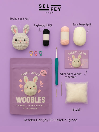Amigurimi Jojo the Bunny Tığ Kiti, Amigurimi Tavşan Örgü Seti