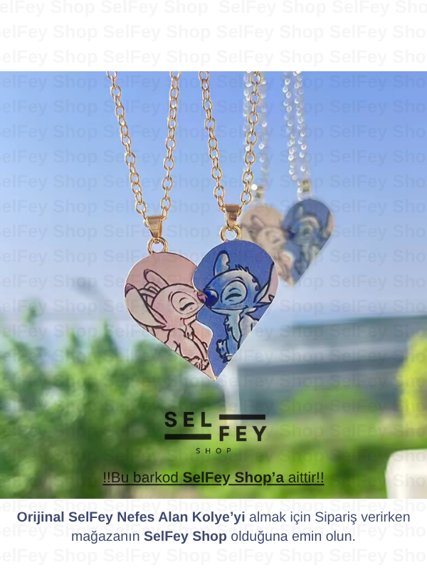 Stitch & Angel Manyetik Kolye Çiftli