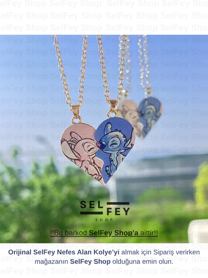 Stitch & Angel Manyetik Kolye Çiftli