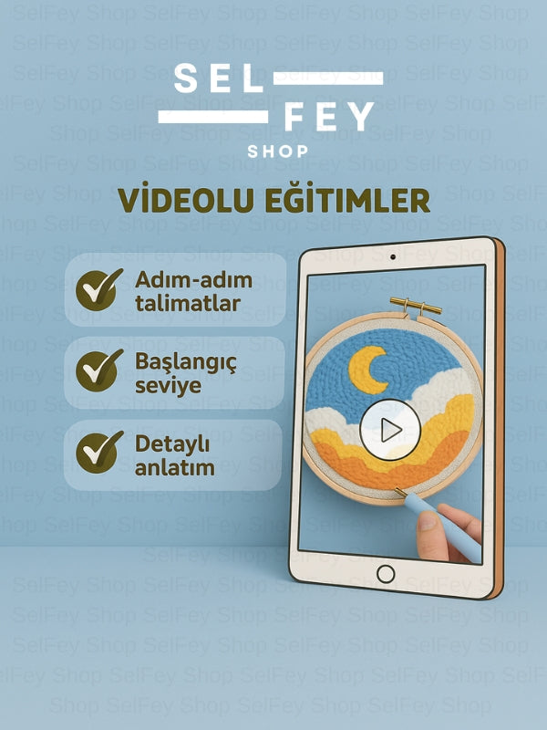 Başlangıç Seviye Sincap Desenli Punch Kiti, Punch Nakış Seti