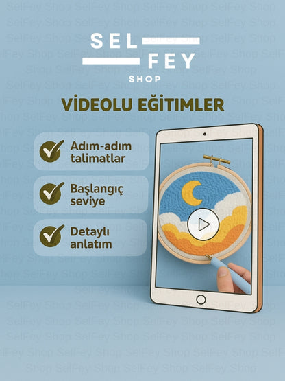 Başlangıç Seviye Sincap Desenli Punch Kiti, Punch Nakış Seti